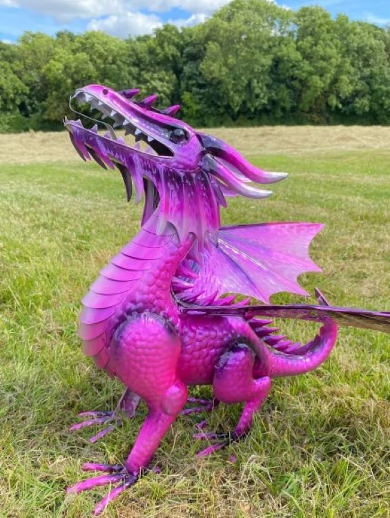 Starblaze The Dragon Mmetal Garden Sculpture